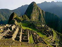 The classic view of Machu Picchu